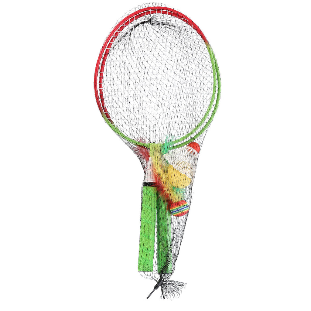 NILS Junior Badminton Set - 2 Rackets en Shuttles - In gebruik
