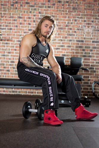 Gorilla Wear Functional Mesh Trainingsbroek - Zwart/Rood - Afbeelding 8
