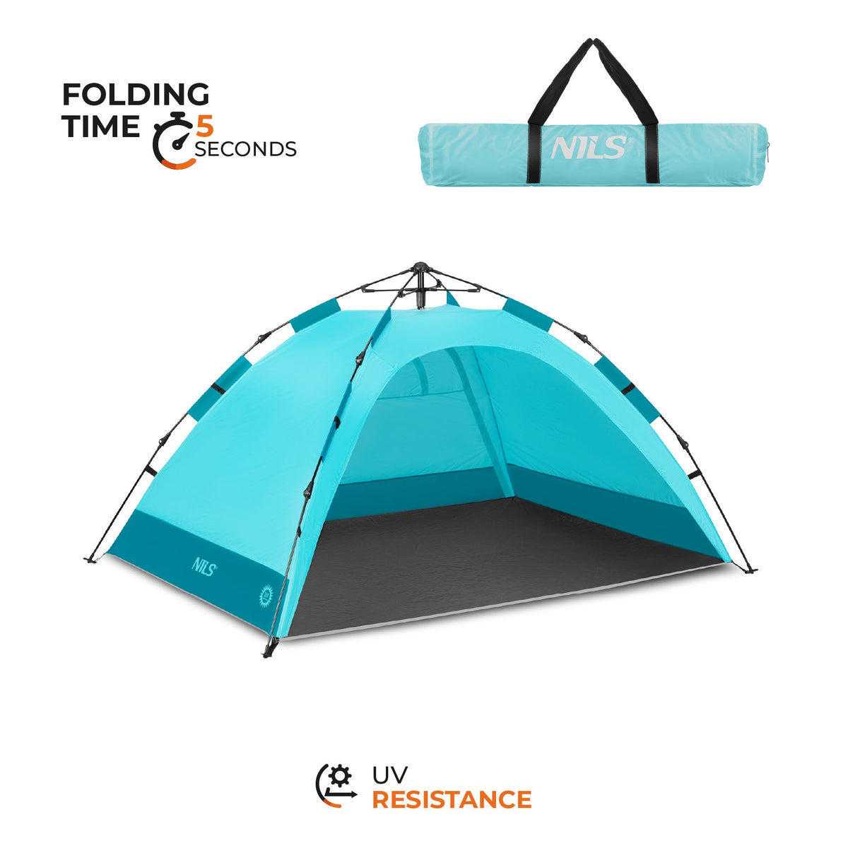 NILS Pop-up Strandtent - Blauw - Hoofdafbeelding
