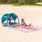 NILS Camp Pop-up Strandtent - Blauw/Grijs - Detail