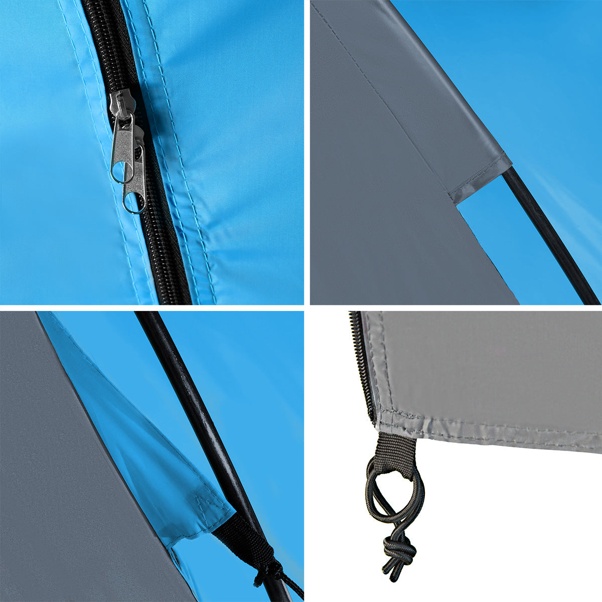 NILS Camp Highland Campingtent - Grijs/Blauw - Afbeelding 8