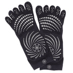 Gaiam Grippy Yoga Socks - Anti-Slip Yogasokken - Zwart/Grijs - Hoofdafbeelding