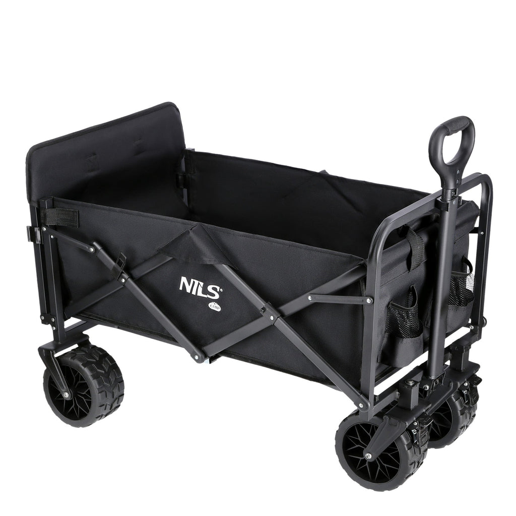 NILS Camp Opvouwbare Bolderkar - Zwart - 160L - Hoofdafbeelding