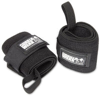 Gorilla Wear Basic Wrist Wraps - Zwart/Wit - Hoofdafbeelding