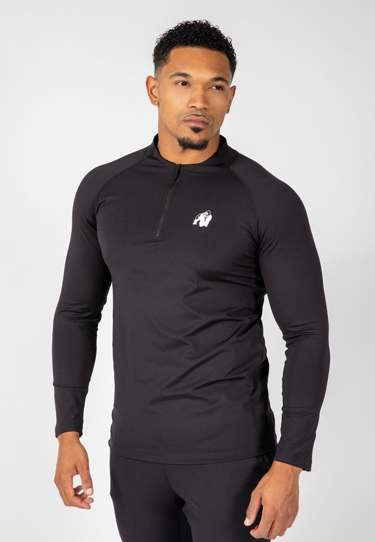 Gorilla Wear Hamilton Hybrid Longsleeve - Zwart - Hoofdafbeelding