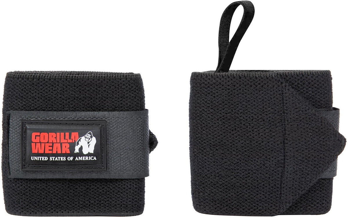 Gorilla Wear Basic Wrist Wraps - Zwart/Rood - Hoofdafbeelding