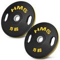 HMS Olympische Halterschijf Set - 2 x 15 kg - Geel - Hoofdafbeelding