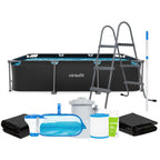 VirtuFit Rechthoekig Zwembad - 300 x 210 x 66 cm - Compleet Pakket - Antraciet - Hoofdafbeelding