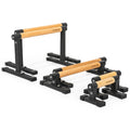 Gymstick Premium Parallettes - Opdruksteunen - Hout/Zwart - Hoofdafbeelding