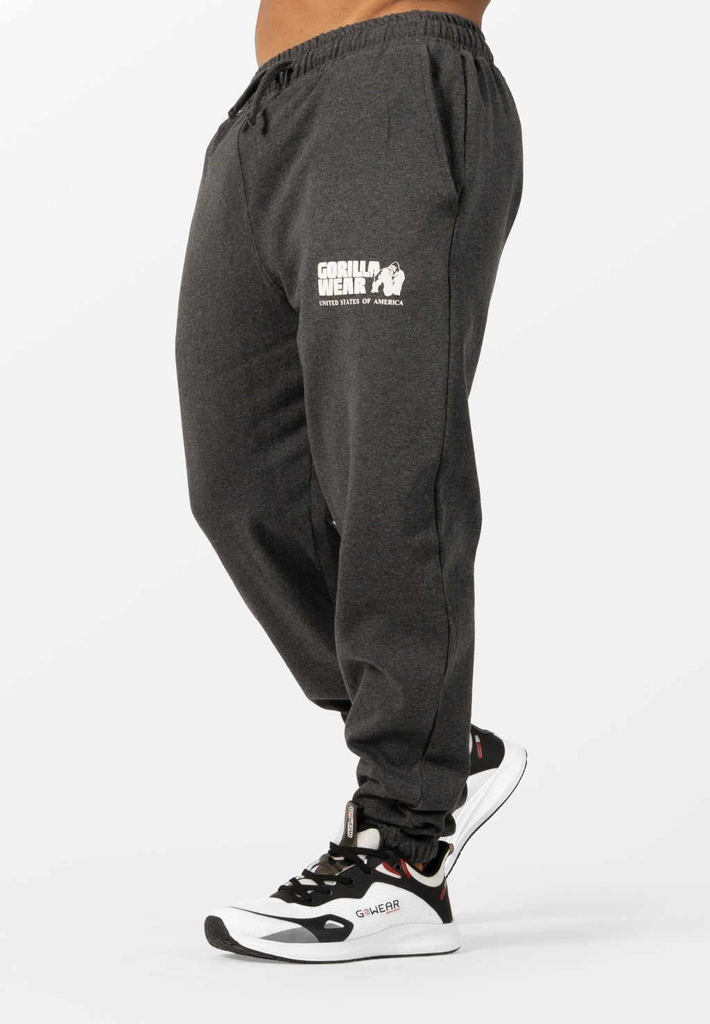 Gorilla Wear Classic Oversized Sweatpants - Donkergrijs Gemeleerd - Hoofdafbeelding