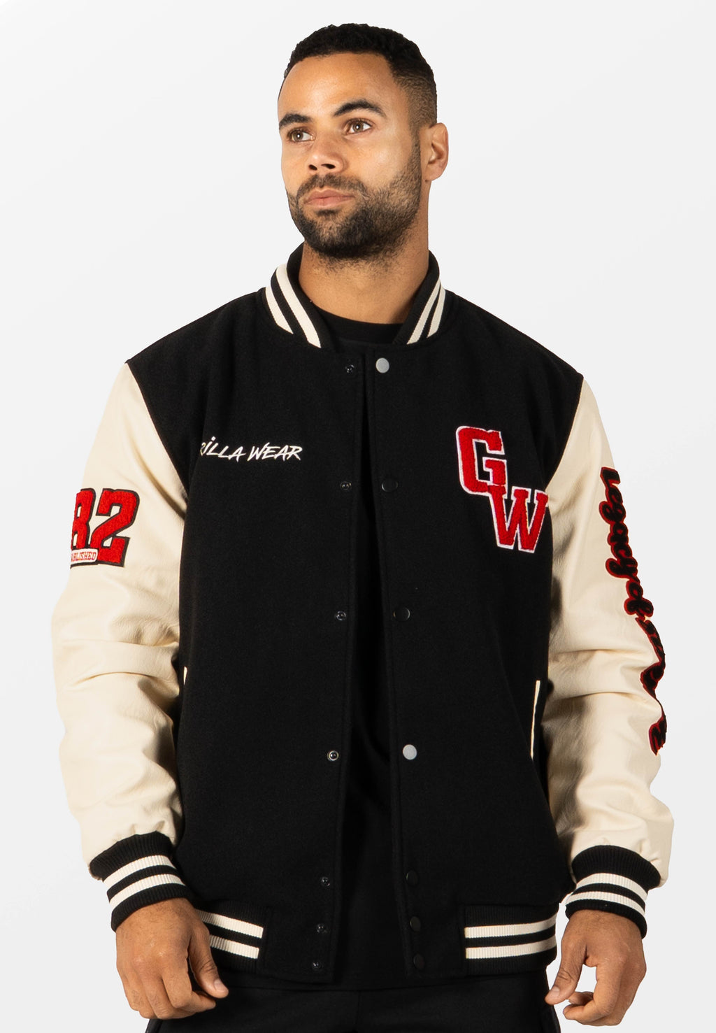 Gorilla Wear Saint Louis Varsity Jacket - Zwart - Hoofdafbeelding