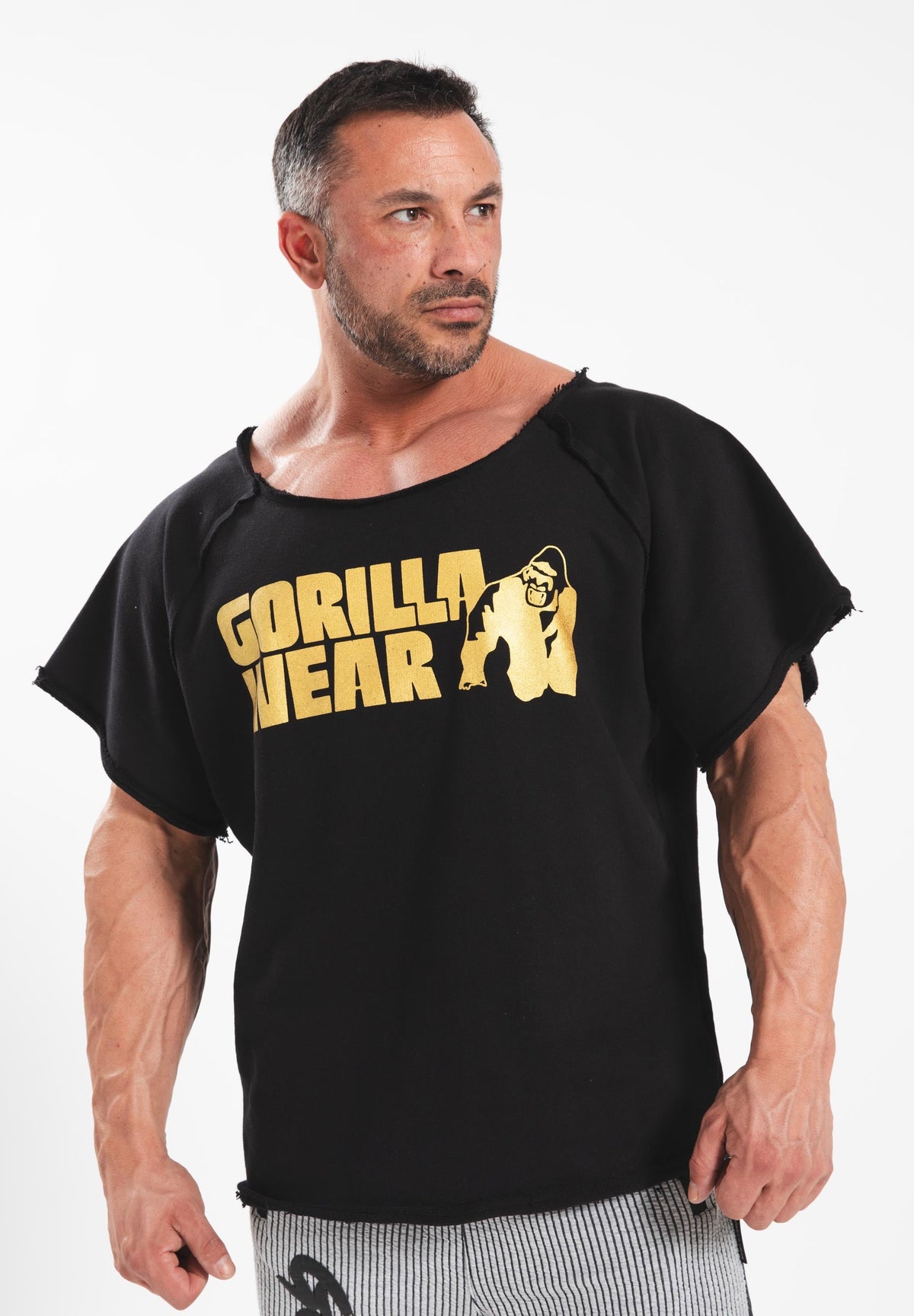 Gorilla Wear Classic Work Out Top - Zwart/Goud - Hoofdafbeelding