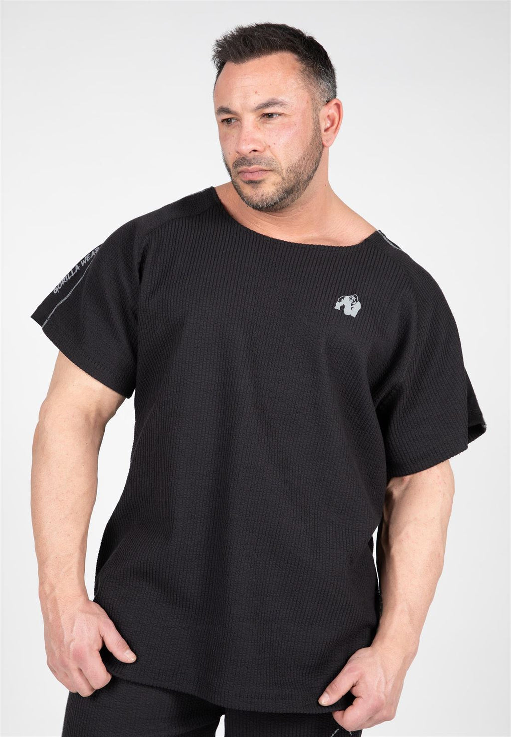 Gorilla Wear Buffalo Old School Workout T-Shirt - Zwart/Grijs - Hoofdafbeelding