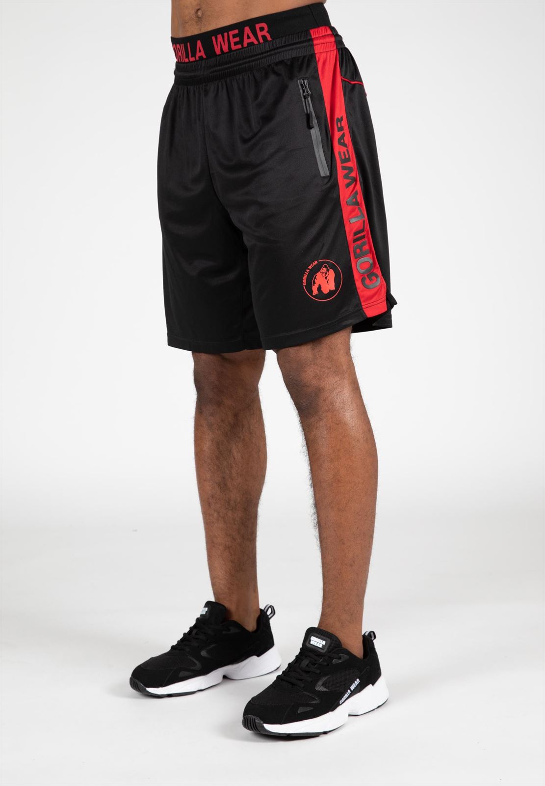 Gorilla Wear Atlanta Shorts - Zwart/Rood - Hoofdafbeelding