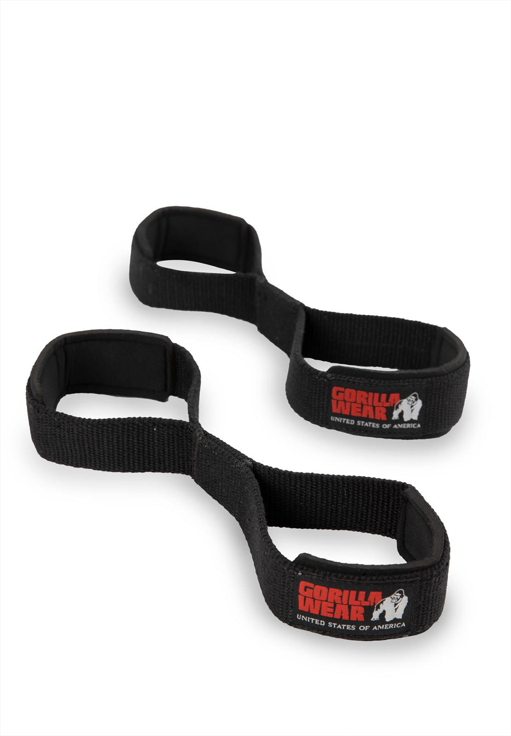 Gorilla Wear Figure 8 Lifting Straps - Zwart - Hoofdafbeelding