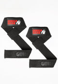 Gorilla Wear Gevoerde Siliconen Lifting Straps - Zwart - Hoofdafbeelding