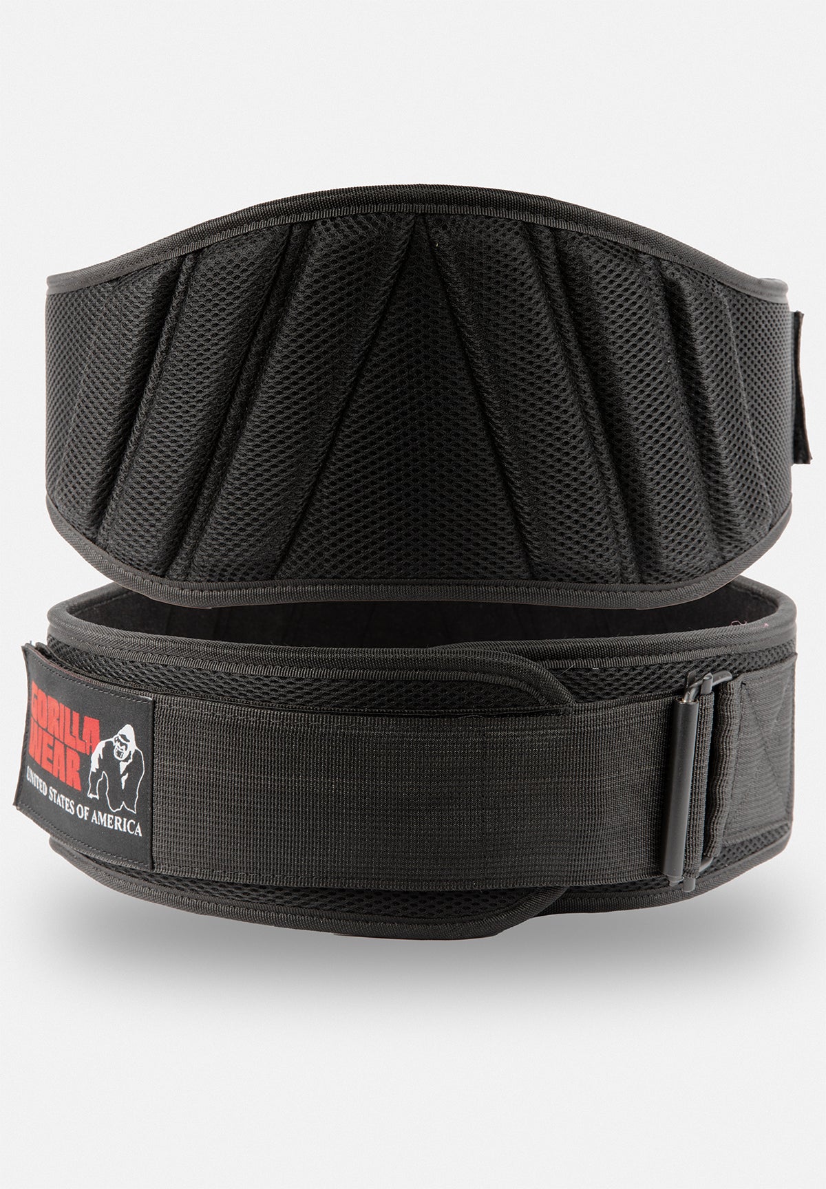 Gorilla Wear Lifting Belt 6 Inch Padded Mesh - Zwart - Hoofdafbeelding