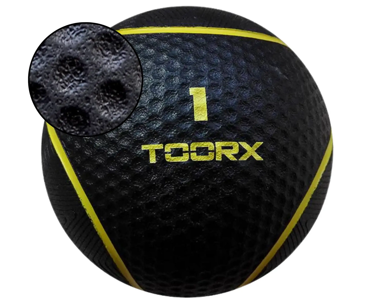 Toorx Fitness Medicine Ball - Zwart/Geel - 1 kg - Hoofdafbeelding