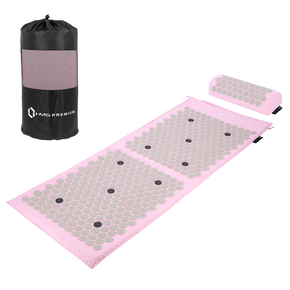 HMS Premium Spijkermat met Spijkerkussen - Roze/Grijs - Hoofdafbeelding
