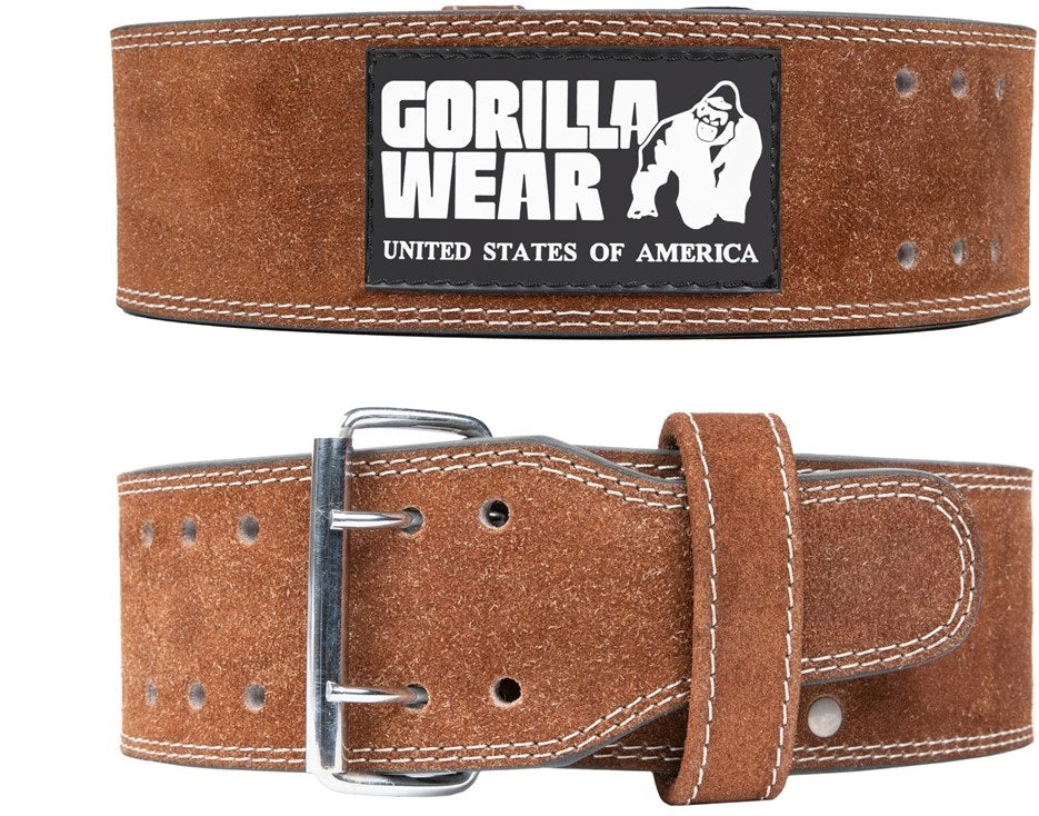Gorilla Wear Halterriem - 4 Inch Leren Lifting Belt - Bruin - Hoofdafbeelding