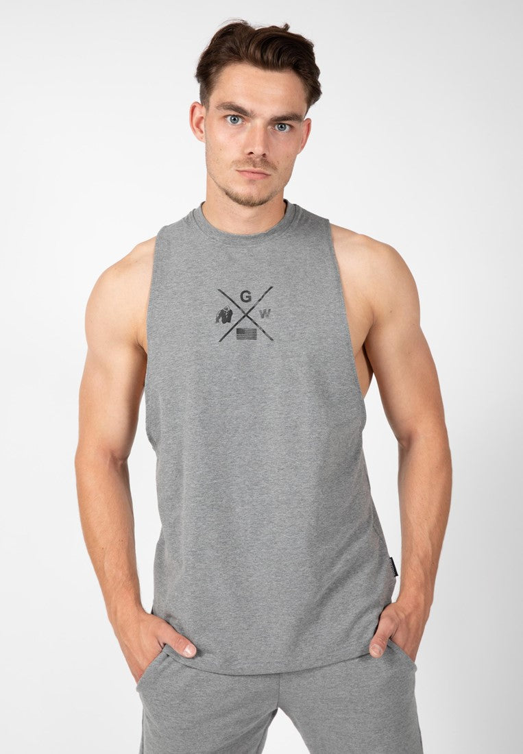 Gorilla Wear Cisco Tank Top - Grijs/Zwart - Hoofdafbeelding
