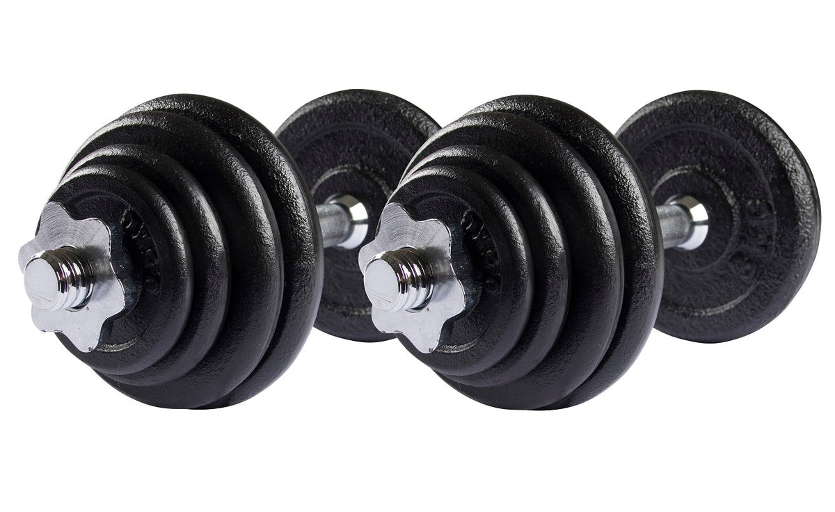 VirtuFit Dumbbellset Gietijzer - 2 x 15 kg (30 kg) - Productafbeelding