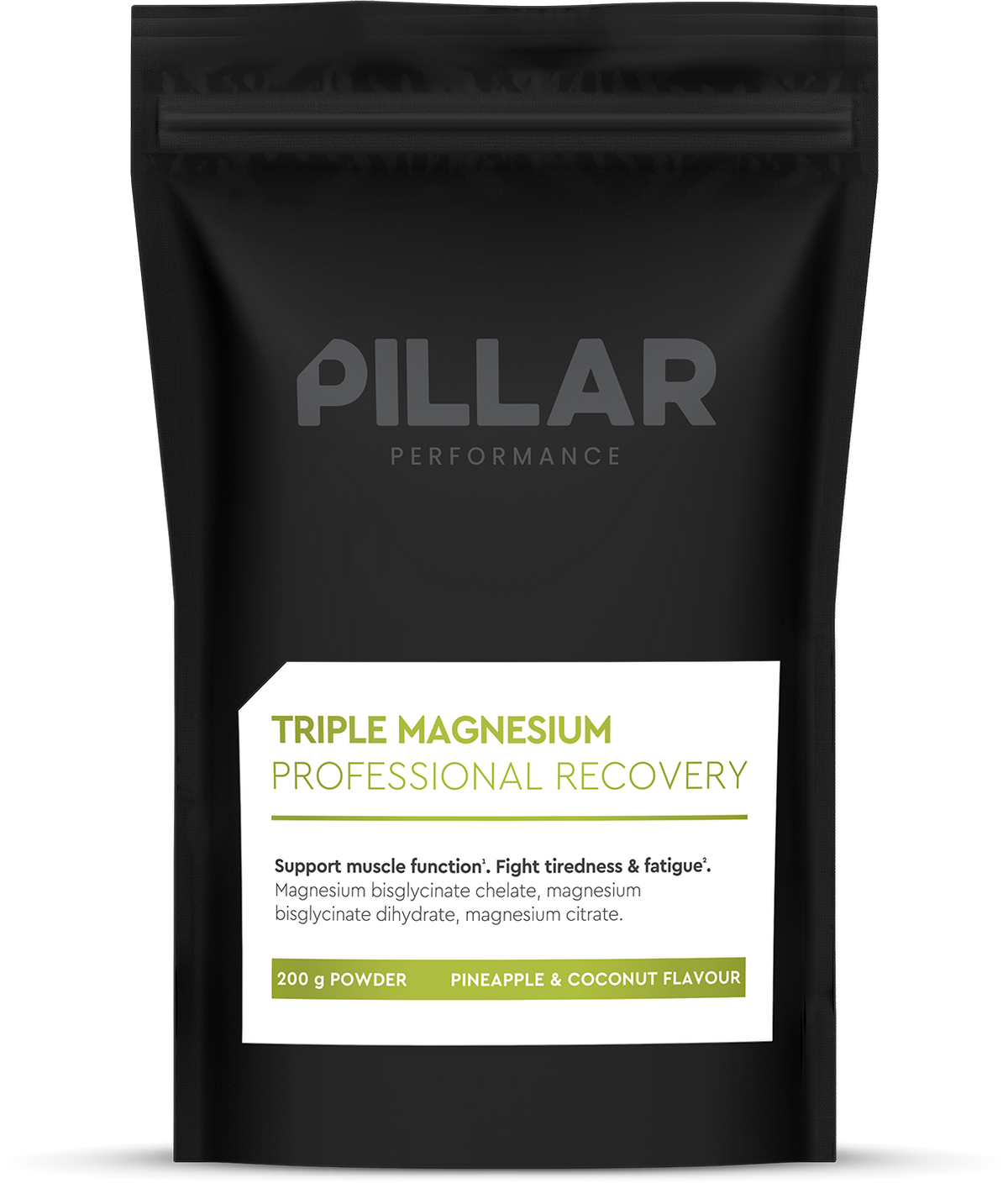 PILLAR Performance Triple Magnesium Poeder - 200 gr - Pineapple & Coconut - Hoofdafbeelding