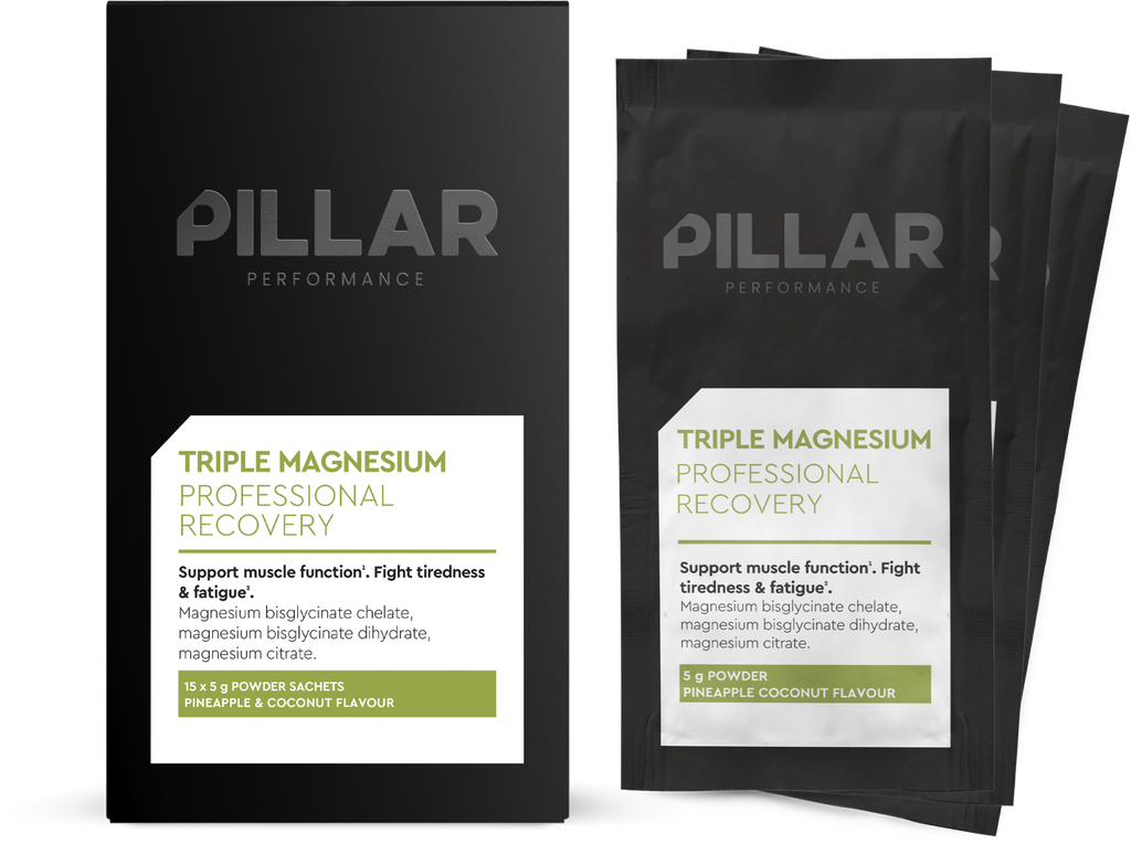PILLAR Performance Triple Magnesium Travel Pack - 15 x 5 gr - Pineapple & Coconut - Vooraanzicht