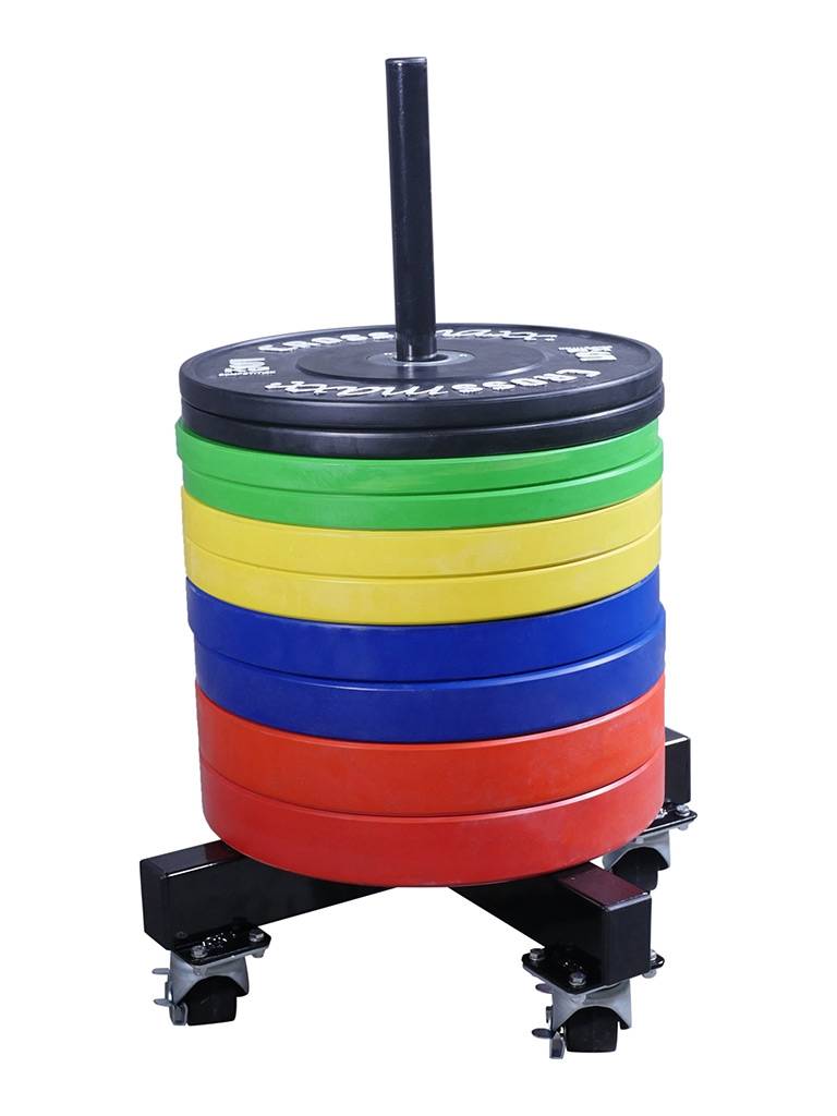 Lifemaxx Crossmaxx Bumper Plate Stacker op Wielen - Schijvenstandaard - Hoofdafbeelding