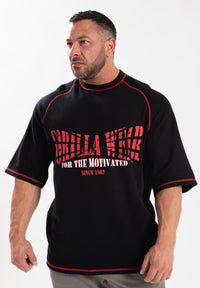 Gorilla Wear Finley Oversized T-shirt - Zwart/Rood - Hoofdafbeelding