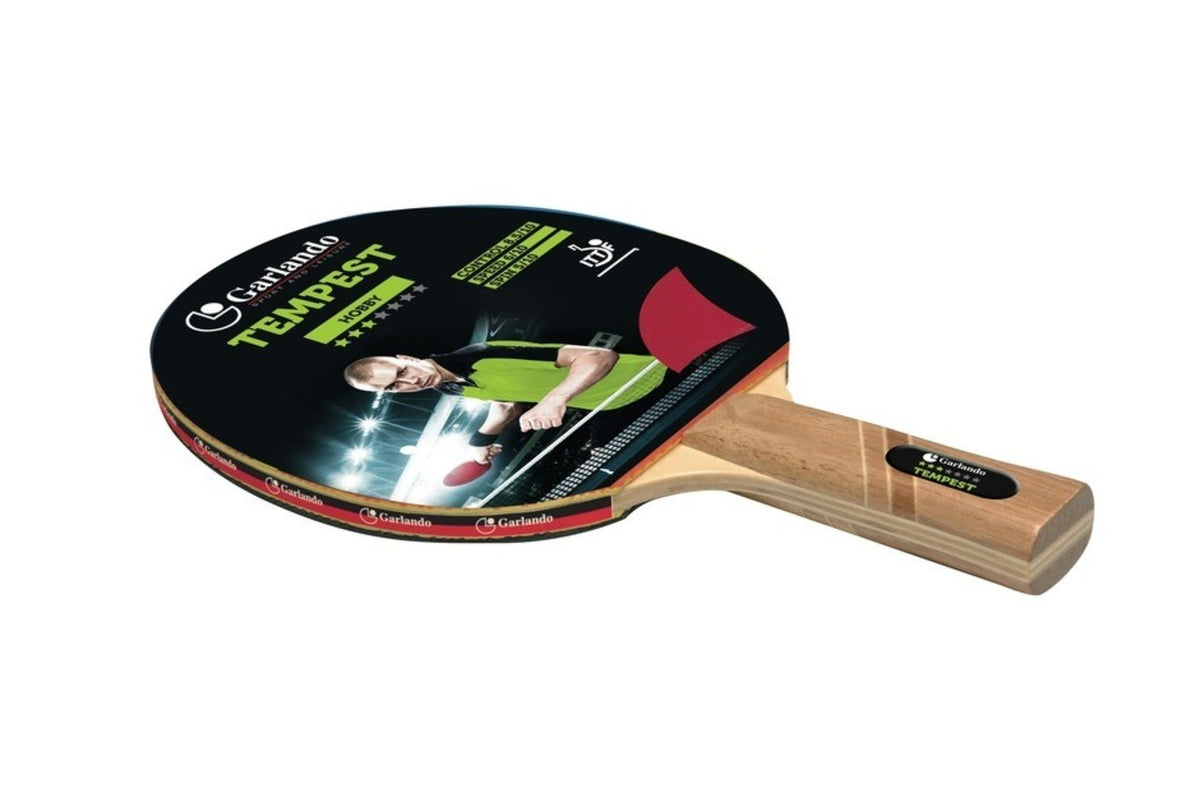 Garlando Tempest Tafeltennis Bat - 3 Star - Bat voor Hobby - Vooraanzicht