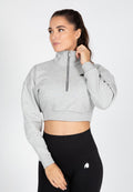 Gorilla Wear Ocala Cropped Half-Zip Sweatshirt - Grijs - Hoofdafbeelding