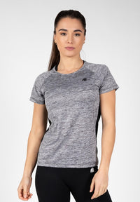 Gorilla Wear Monetta Performance T-Shirt - Grijs Gemeleerd/Zwart - Hoofdafbeelding