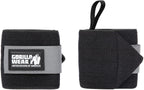 Gorilla Wear Basic Wrist Wraps - Zwart/Grijs - Hoofdafbeelding