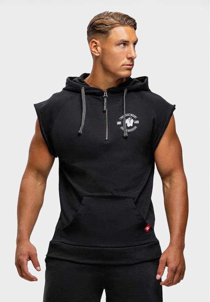 Gorilla Wear Huntley Mouwloze Hoodie - Zwart - Hoofdafbeelding