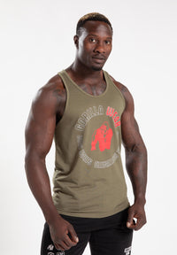 Gorilla Wear Lafayette Tank Top - Legergroen - Achteraanzicht