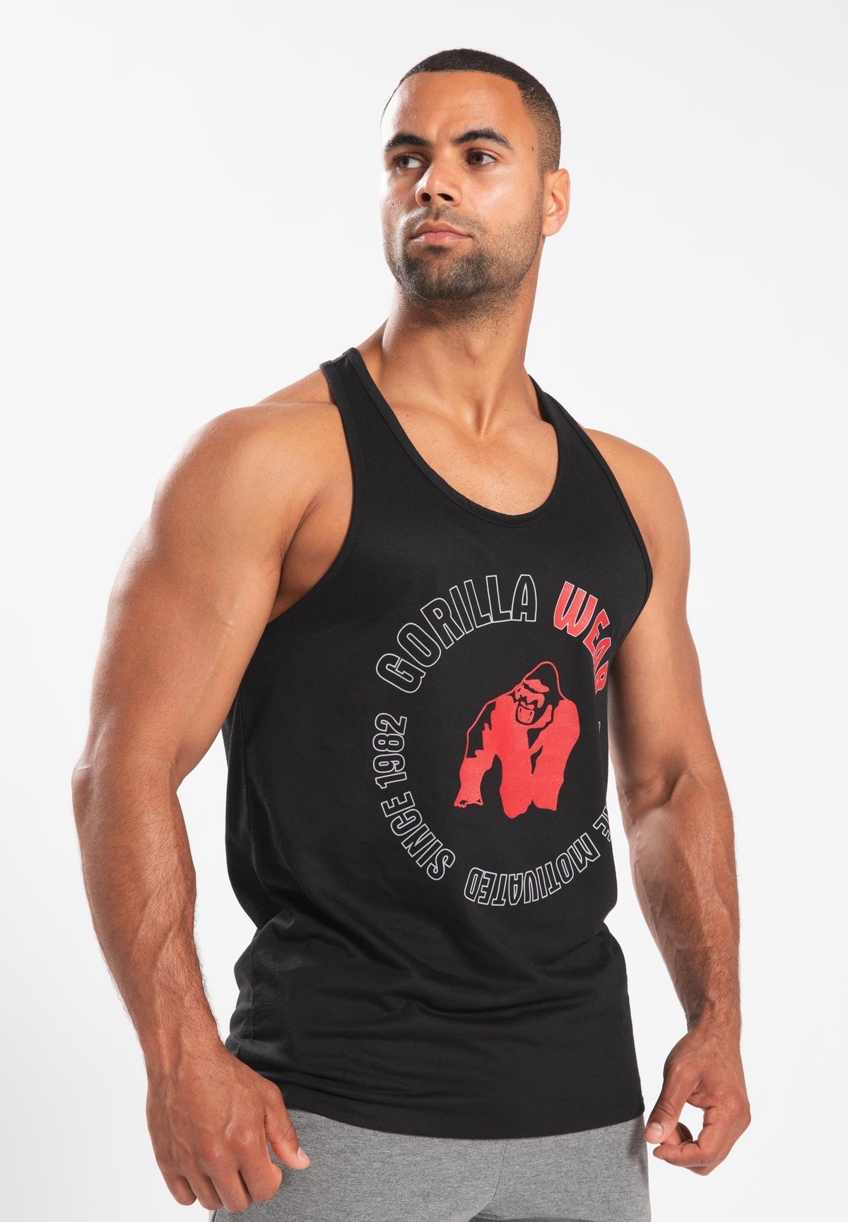 Gorilla Wear Lafayette Tank Top - Zwart - Achteraanzicht