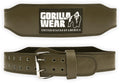 Gorilla Wear Halterriem - 4 Inch Padded Leren Lifting Belt - Legergroen - Hoofdafbeelding