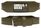 Gorilla Wear Halterriem - 4 Inch Padded Leren Lifting Belt - Legergroen - Hoofdafbeelding