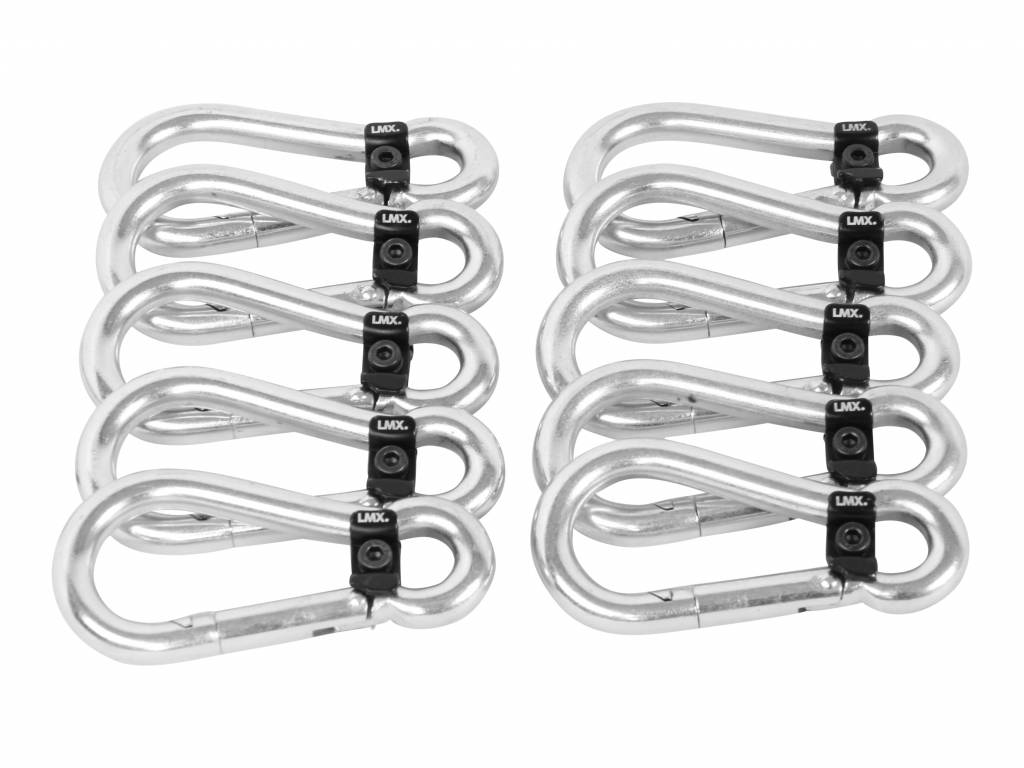 Lifemaxx LMX Karabijnhaken - Snaphook met slot - 10 Stuks - Hoofdafbeelding