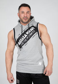 Gorilla Wear Loretto Mouwloze Hoodie - Grijs Gemeleerd - Hoofdafbeelding