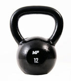 Muscle Power Gietijzeren Kettlebell - Zwart - 12 kg - Hoofdafbeelding