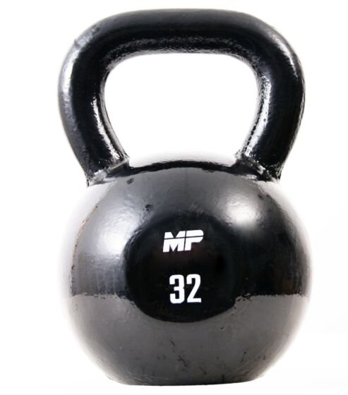 Muscle Power Gietijzeren Kettlebell - Zwart - 32 kg - Hoofdafbeelding
