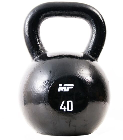 Muscle Power Gietijzeren Kettlebell - Zwart - 40 kg - Hoofdafbeelding