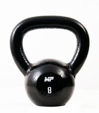 Muscle Power Gietijzeren Kettlebell - Zwart - 8 kg - Hoofdafbeelding