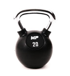Muscle Power Rubberen Kettlebell - Zwart - 20 kg - Hoofdafbeelding
