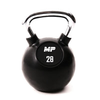 Muscle Power Rubberen Kettlebell - Zwart - 28 kg - Hoofdafbeelding