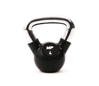 Muscle Power Rubberen Kettlebell - Zwart - 4 kg - Hoofdafbeelding