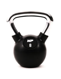 Muscle Power Rubberen Kettlebell - Zwart - 8 kg - Hoofdafbeelding