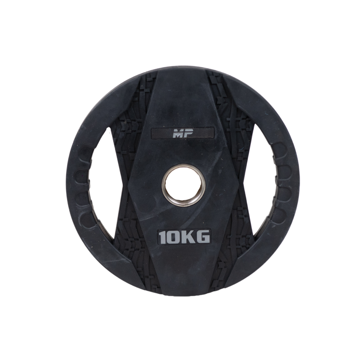Muscle Power Olympische Halterschijf met Handgrepen - Rubber - 10 kg - Hoofdafbeelding